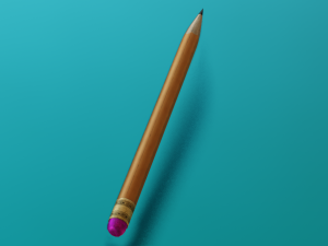 PENCIL LOW POLY GAME READY 3D Model
