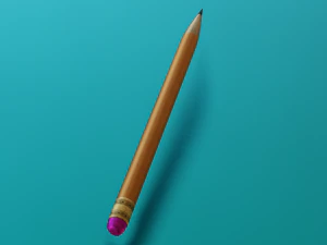 PENCIL LOW POLY GAME READY 3D Model