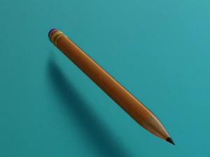 PENCIL LOW POLY GAME READY 3D Model