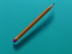PENCIL LOW POLY GAME READY 3D Model