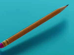 PENCIL LOW POLY GAME READY 3D Model