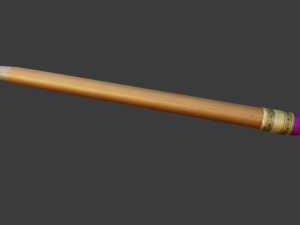 PENCIL LOW POLY GAME READY 3D Model