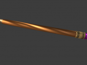 PENCIL LOW POLY GAME READY 3D Model
