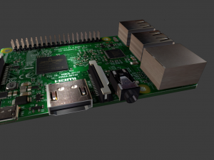 RASPBERRY PI LOW POLY GAME READY 3D Model