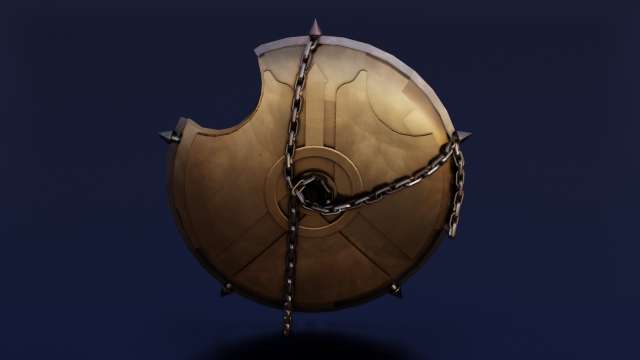SHIELD WEAPON GAME READY 3D MODEL Modelo 3D .c4d .max .obj .3ds .fbx .stl .blend 