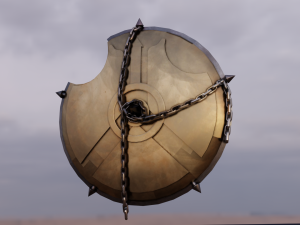 SHIELD WEAPON GAME READY 3D MODEL Modelo 3D