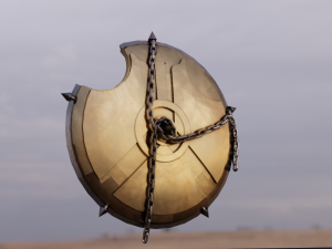 SHIELD WEAPON GAME READY 3D MODEL Modelo 3D