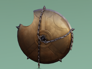 SHIELD WEAPON GAME READY 3D MODEL Modelo 3D