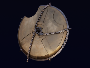SHIELD WEAPON GAME READY 3D MODEL Modelo 3D