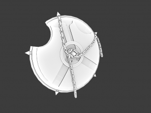 SHIELD WEAPON GAME READY 3D MODEL Modelo 3D