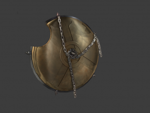 SHIELD WEAPON GAME READY 3D MODEL Modelo 3D