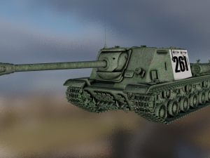TANK ISU - 122S game ready 3D 모델