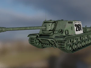 TANK ISU - 122S gotowy do gry Model 3D