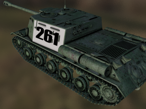 TANK ISU - 122S game ready Modello 3D