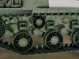 TANK ISU - 122S game ready Modello 3D