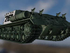 TANK ISU - 122S game ready Modello 3D