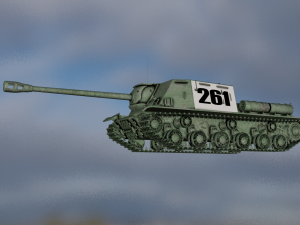 TANK ISU - 122S game ready Modello 3D