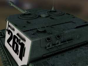 TANK ISU - 122S game ready Modello 3D