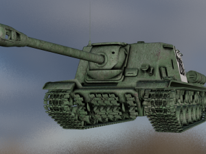 TANK ISU - 122S game ready Modello 3D