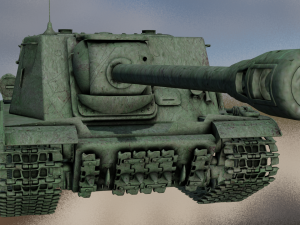 TANK ISU - 122S game ready Modello 3D
