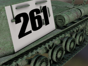 TANK ISU - 122S game ready Modello 3D