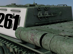 TANK ISU - 122S game ready Modello 3D