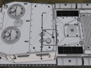 TANK ISU - 122S game ready Modello 3D