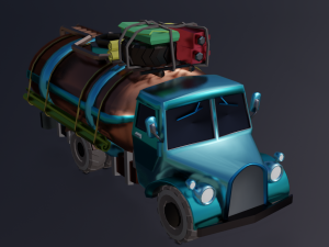 TANKER TRUCK GAME READY 3D MODEL 3D Model
