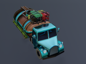 TANKER TRUCK GAME READY 3D MODEL 3D Model