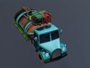 TANKER TRUCK GAME READY 3D MODEL 3D Model