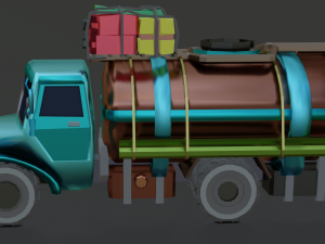 TANKER TRUCK GAME READY 3D MODEL 3D Model
