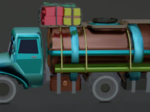 TANKER TRUCK GAME READY 3D MODEL 3D Model