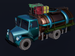TANKER TRUCK GAME READY 3D MODEL 3D Model