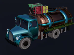 TANKER TRUCK GAME READY 3D MODEL 3D Model