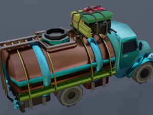 TANKER TRUCK GAME READY 3D MODEL 3D Model