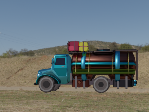TANKER TRUCK GAME READY 3D MODEL 3D Model