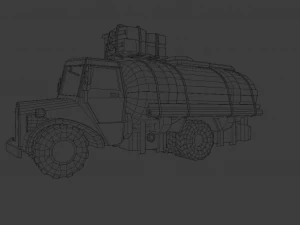 TANKER TRUCK GAME READY 3D MODEL 3D Model