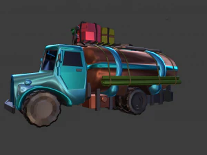 TANKER TRUCK GAME READY 3D MODEL 3D Model