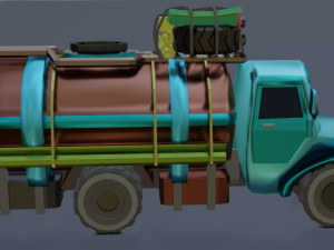 TANKER TRUCK GAME READY 3D MODEL 3D Model