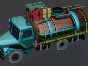TANKER TRUCK GAME READY 3D MODEL 3D Model