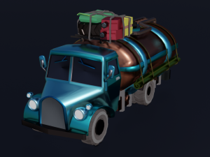 TANKER TRUCK GAME READY 3D MODEL 3D Model