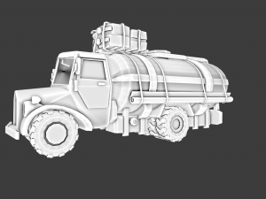 TANKER TRUCK GAME READY 3D MODEL 3D Model