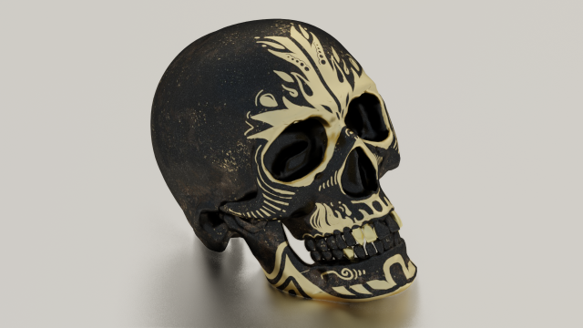 SKULL GAME READY LOW POLY 3D MODEL 3D 모델 .c4d .max .obj .3ds .fbx .stl .blend 