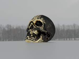 SKULL GAME READY LOW POLY 3D MODEL 3D 모델
