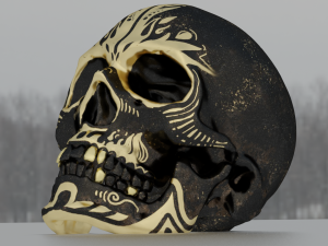 SKULL GAME READY LOW POLY 3D MODEL 3D 모델