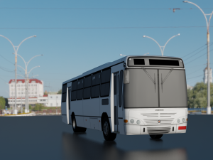TORINO BUS GAME READY LOW POLY 3D MODEL 3D Model