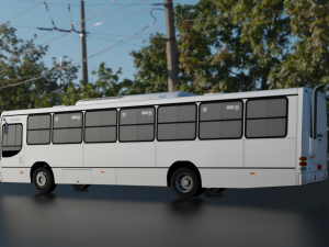TORINO BUS GAME READY LOW POLY 3D MODEL 3D Model