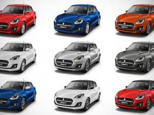 6 IN 1 SUZUKI SWIFT CAR GAME READY 3D मॉडल