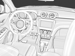 6 IN 1 SUZUKI SWIFT CAR GAME READY 3D मॉडल
