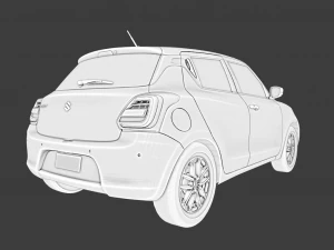 6 IN 1 SUZUKI SWIFT CAR GAME READY 3D Model
